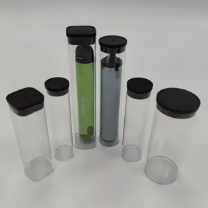 Tabung Penyimpanan Plastik Bening dengan Endcap Tabung Plastik Bening dengan Endcaps untuk Permen