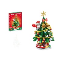 Jouet de construction de Noël pour enfants, blocs à assembler soi-même, Père Noël, renne, train, traîneau, puzzle éducatif, cadeau de festival pour garçons et filles