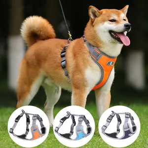Reflective Pet Leash Wholesale medium large dog vest type chest harness Dog rope pet chest harness