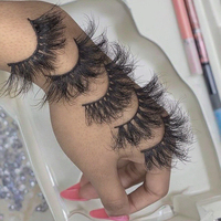 Vente en gros 25mm 3D Cils Vison Moelleux Échantillon Gratuit Naturel Épais Faux Cils Avec Boîte Modèle 20mm de Longueur