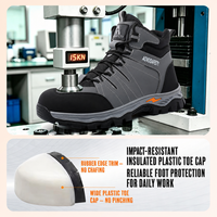 Bottes de sécurité antistatiques à embout composite grande taille, résistantes aux glissades et aux perforations, respirantes, en maille volante pour hommes EU 37-48