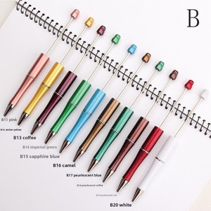 Stylo Bille en Gros DIY Créatif Adorable Dégradé Trois Couleurs Perles Plaqué UV pour Bureau et École - Product Image 4