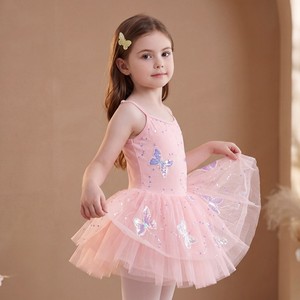 Robe de tutu de ballet papillon pour filles, justaucorps de danse à sequins, jupe tutu, tenue de danse pour l'entraînement et la performance - Product Image 2