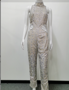 Jumpsuit Elegante da Donna di Lusso con Diamanti e Strass, Senza Maniche, Aderente, da Sera e da Festa, <span class=keywords><strong>Tuta</strong></span> Scintillante con Cristalli da Club - Product Image 6