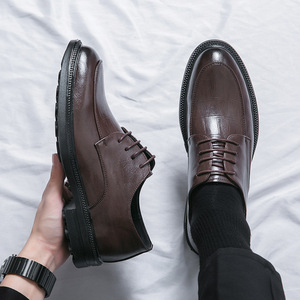 2026 Men's Leather <b>Shoes</b> Four-Season Business Formal & British Casual Style Black <b>Height</b> <b>Increasing</b> <b>Shoes</b> - Product Image 4