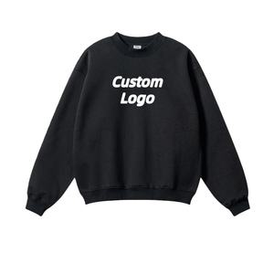 TKAN227D Algodón puro Moda Última Sudadera con capucha con letras impresas Diseño de cuello redondo simple suelto para hombres Sudadera con capucha con cuello - Product Image 1