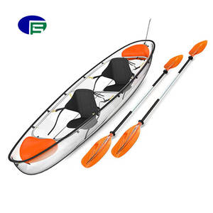 Nuevo diseño de cristal doble Kayak transparente <span class=keywords><strong>canoa</strong></span> barco 2 personas Kayaks transparentes para <span class=keywords><strong>alquiler</strong></span> de Kayak de playa - Product Image 2