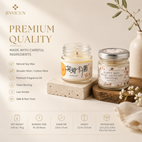 Bougie parfumée en cire de soja miniature personnalisée avec étiquette privée, 118 g, avec pot en verre et couvercle en métal, cadeau de Noël pour la décoration de la maison, vente au détail OEM ODM