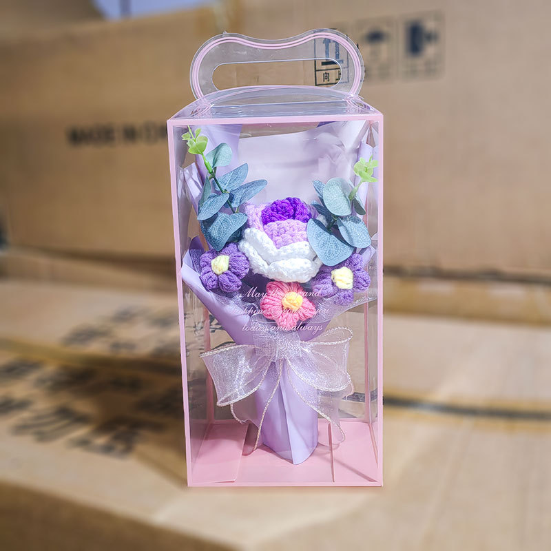 Conjunto de caja de regalo de rosas moradas