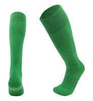 Chaussettes de football en coton unies personnalisables – Semelle épaissie en tissu éponge pour adultes et étudiants, idéales pour les matchs et l'entraînement