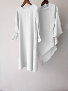 2025 nuevo estilo 2 uds conjunto Sharut Eid niños niñas oración conjunto moda ropa vestido musulmán niños manga larga ropa islámica - Product Image 5
