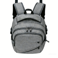 Sac à dos de voyage décontracté pour ordinateur portable en polyester avec fermeture éclair de 18 pouces, design personnalisé pour hommes