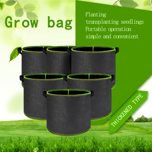 7갤런 블랙 정원 화분 양손잡이 재사용 가능한 통기성 좋은 헤비듀티 재배 가방 성장 백 - Product Image 4
