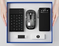 Ensemble clavier et souris Bluetooth pliables avec logo personnalisé, ensemble cadeau technologique d'entreprise