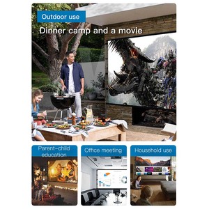 84120 Écran de projection extérieur 16:9 avec support pliable en aluminium, tissu polyester 150x265cm, montage facile, conserve sa forme, garantie 1 an - Product Image 2