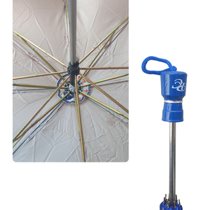 Parapluie pliable bleu 2 volets pour hommes et femmes, résistant au vent, léger, de voyage, compact - Product Image 4