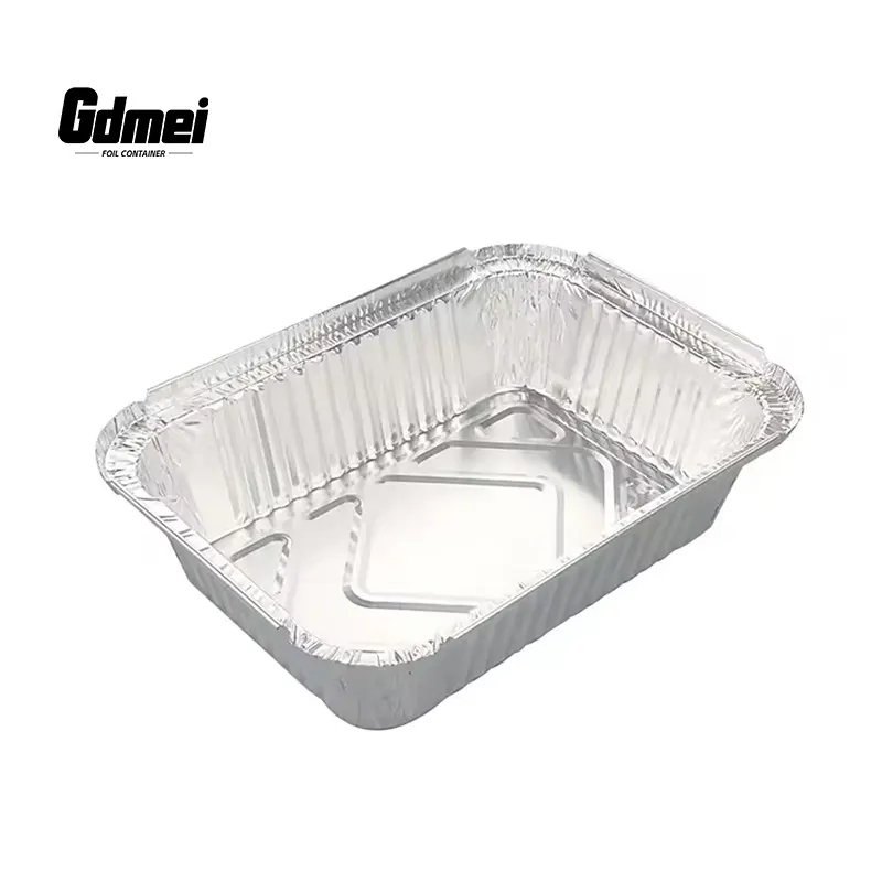 GDMEI di vendita calda di alta qualità di alluminio vassoio per alimenti contenitore di piccole dimensioni usa e getta fogli di alluminio con coperchi