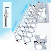 Nouveau modèle 01 12 étapes blanc grenier mural pliant Loft échelle rétractable pliable escalier Extension Pulldown Cargo Lift