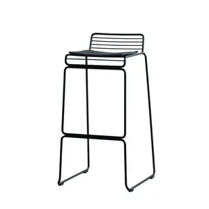 Venda quente Cadeira de Jantar Pintado de Metal Empilhável Restaurante Cadeira De Fio De Ferro com Almofada