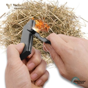 Aluminum <b>Fire</b> Starter With Keychain Survival <b>Tool</b> Outdoor Emergency Ignition Device - Product Image 4