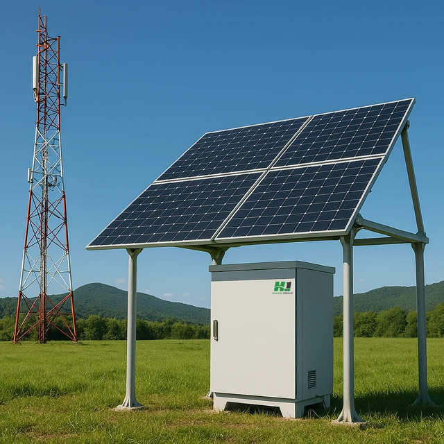 HJ Lithium Battery Base Station Hybrid Solar Power Supply System for Remote Cellular Towers