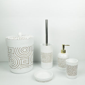 Precio de fábrica balfour <span class=keywords><strong>hotel</strong></span> <span class=keywords><strong>Casa</strong></span> centro de la resina baño conjunto de accesorios - Product Image 2