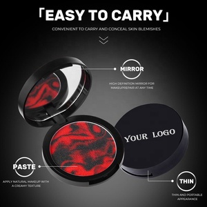 ODM ควบคุมน้ำมันแป้งเจลลี่อัดแข็งการตั้งค่าบาล์มฮาโลวีนสีดำสีแดงเครื่องสำอางสำหรับใบหน้าน้ำหนักเบา - Product Image 4