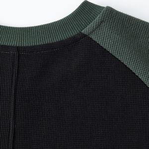 Personalizzato oversize Waffle Knit uomo Thermal Ralgan manica corta O collo T-shirt cotone Boxy Heavyweight T-shirt - Product Image 6