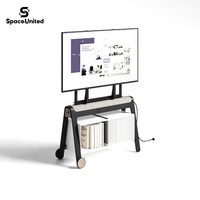 SpaceUnited - Zone de collaboration de bureau moderne - Borne multimédia mobile tout acier pour brainstorming
