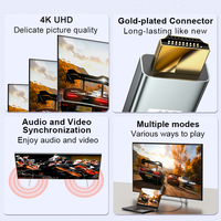 Adaptateur convertisseur ULT-unite DP vers HDMI 2m 3m Câble DP vers HDMI Haute Qualité 8K 30Hz pour Moniteur