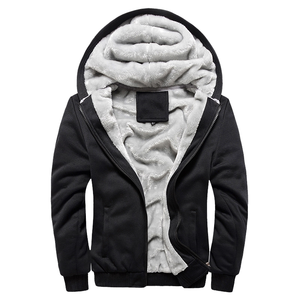 Cappotto da <span class=keywords><strong>uomo</strong></span> diretto in fabbrica autunno inverno stile sportivo coreano in pile foderato uniforme da Baseball maglione con cappuccio imbottito solido sciolto - Product Image 1