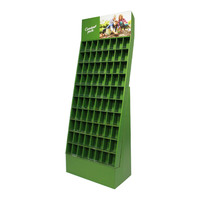 Maßgefertigter Karton-Mehrteiliger Bodenständer für Gartensamenpakete, Grußkarten, Postkarten, Wellpappe-Regal