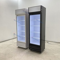 Congélateurs verticaux commerciaux pour supermarchés, vitrine réfrigérée pour boissons avec porte vitrée