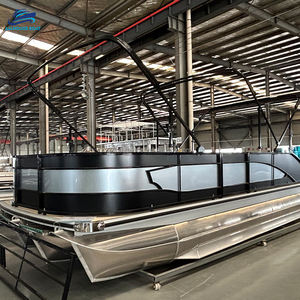 Allhouse, catamarán pontón híbrido de aluminio de lujo de 23 pies, yate de lujo de 7m para pesca de larga distancia, turismo, Deportes, Motor de vela - Product Image 5