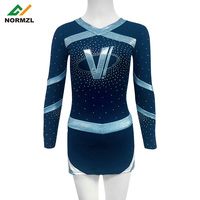 Ensembles de pom-pom girl personnalisables pour jeunes Uniformes extensibles en spandex avec strass étincelants Conception OEM Impression par sublimation