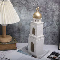 Décoration de table en résine, motif mosquée et lune, thème islamique du Moyen-Orient, cadeau du Ramadan, prix usine, personnalisable, directement de l'usine
