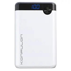 Konfulon produk terlaris 2024 Mini PD & QC 3.0 18W pengisian cepat 10000mah Power Bank dengan tampilan LCD untuk ponsel