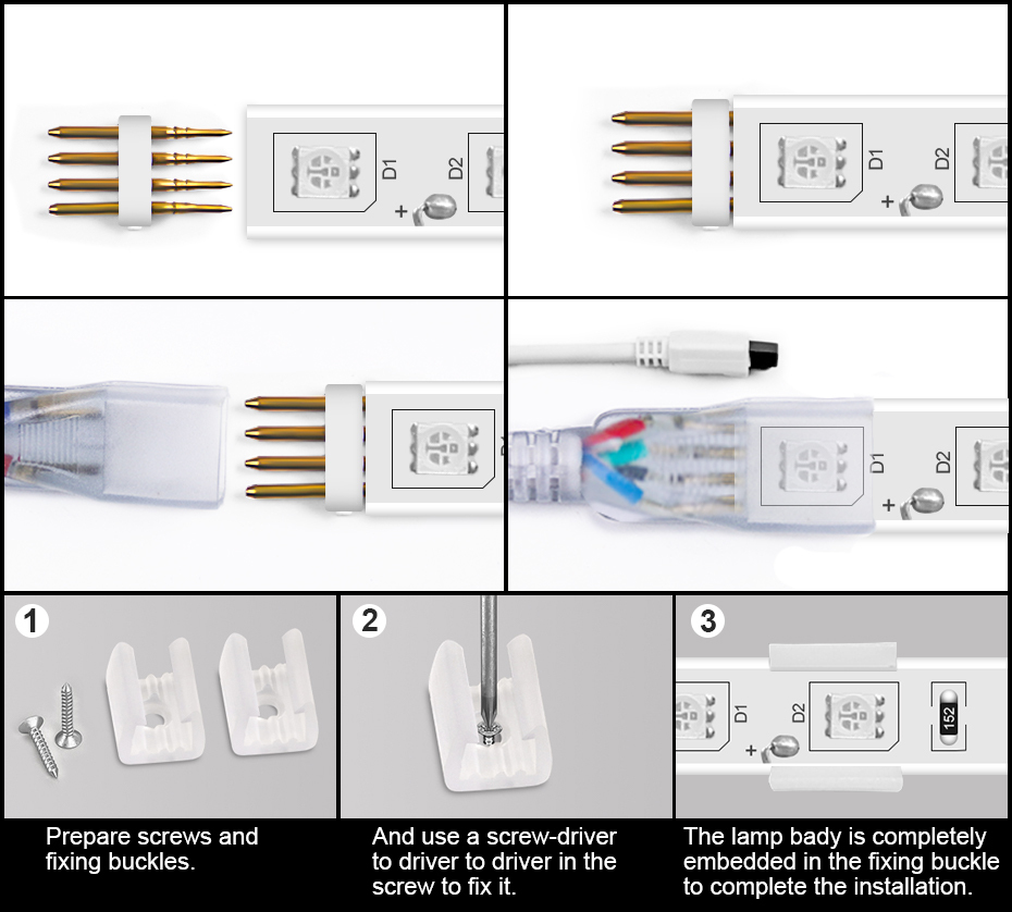 220V RGB LED Strip Light 5050 – Waterproof Flexible LED Tape with Remote Control (60 LEDs/m) - View 4