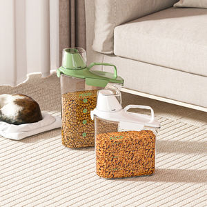 Pots en plastique élégants de stockage des aliments avec logo idéal pour les céréales et les aliments pour animaux de compagnie - Product Image 5