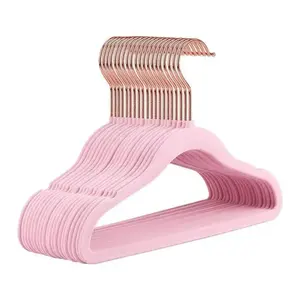 Appendini per panni floccati in feltro antiscivolo <span class=keywords><strong>appendiabiti</strong></span> Organizer <span class=keywords><strong>appendiabiti</strong></span> <span class=keywords><strong>appendiabiti</strong></span> <span class=keywords><strong>appendiabiti</strong></span> in velluto per accessori per la casa del negozio - Product Image 3