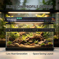 Barre lumineuse LED T5 UVA UVB Petpetzone à économie d'énergie et respectueuse de l'environnement, modèle UVL709 700 mm pour l'élevage de lézards, de geckos et de terrariums