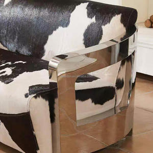 Ensemble de canapés <span class=keywords><strong>et</strong></span> fauteuils <span class=keywords><strong>vintage</strong></span> industriels en <span class=keywords><strong>cuir</strong></span> de vache véritable avec <span class=keywords><strong>fauteuil</strong></span> en <span class=keywords><strong>acier</strong></span> inoxydable pour appartements, hôtels <span class=keywords><strong>et</strong></span> salons - Product Image 2