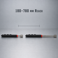 Tige magnétique télescopique 16 lb, outil de ramassage magnétique extensible 180-780 mm pour quincaillerie d'atelier