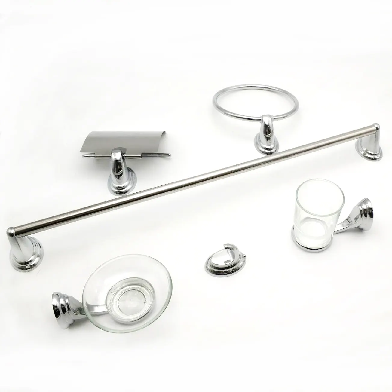 hotel washroom Matte accessories new design 304 stainless steel 6pcs/set bathroom accessories set