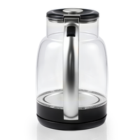Bouilloire électrique en verre transparent RAF R.7200, 1500W, chauffe-eau rapide, capacité de 2,0L, base rotative à 360 degrés, utilisation domestique