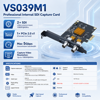 Tarjeta de Captura de Video PCIe Interna Dual SDI 1080P*60Hz YUY2 con Entrada de Audio para Windows, Mac, Linux y PC Industrial