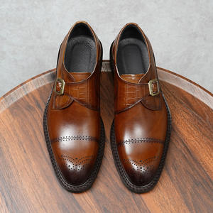 Nouvelles Chaussures Oxford Décontractées pour Hommes en Cuir Pleine Fleur Goodyear Welted, Style Vintage Lavé, Semelle en Caoutchouc Imperméable, Collection Automne - Product Image 1