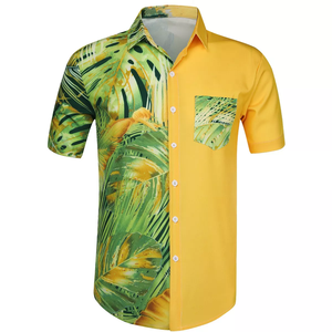 Wholesale Customizable Print Sublimations Design New Styles Fir Hawaii Cotton <b>Men</b>' s Water t <b>Shirts</b> <b>for</b> <b>Beach</b> - Product Image 5
