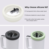 Promotion Exceptionnelle : Couvercles de Remplacement Anti-Déversement en Silicone de Qualité Alimentaire Réutilisables et Écologiques avec Paille pour Gobelet Stanley de 40 oz