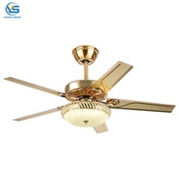 Ventilateur de plafond moderne YESHENG C147 de 52 pouces à 5 pales avec moteur DC LED, lumière et télécommande pour salon